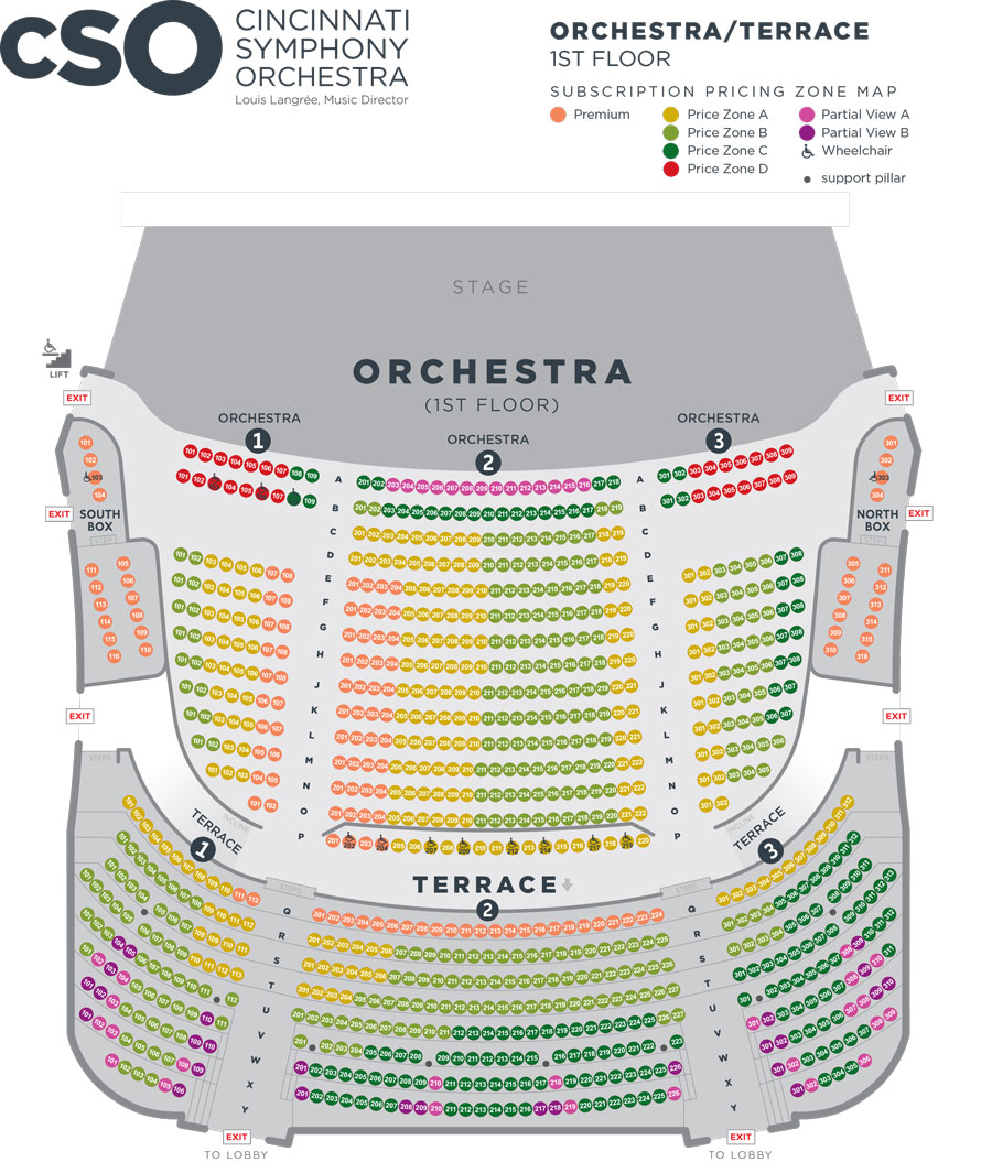 Orchestra Seating Chart for CSO