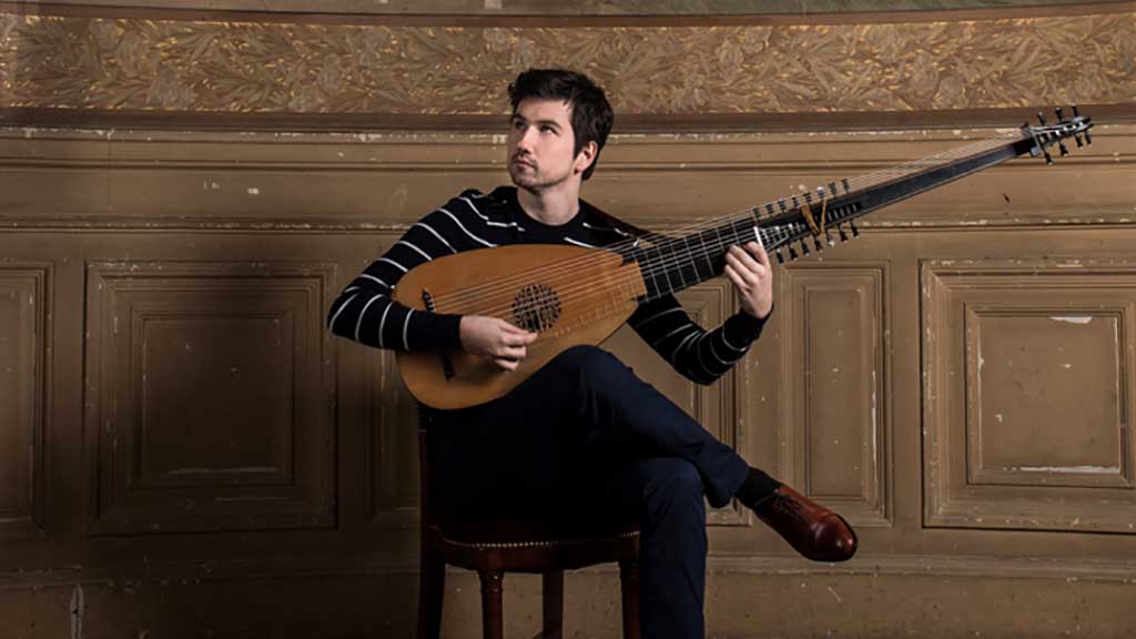 Musician Thomas Dunford poses with a lute